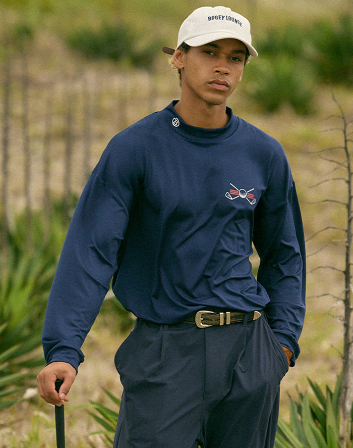 ［BOGEY LOUNGE］ モックネック長袖トップス（カート）