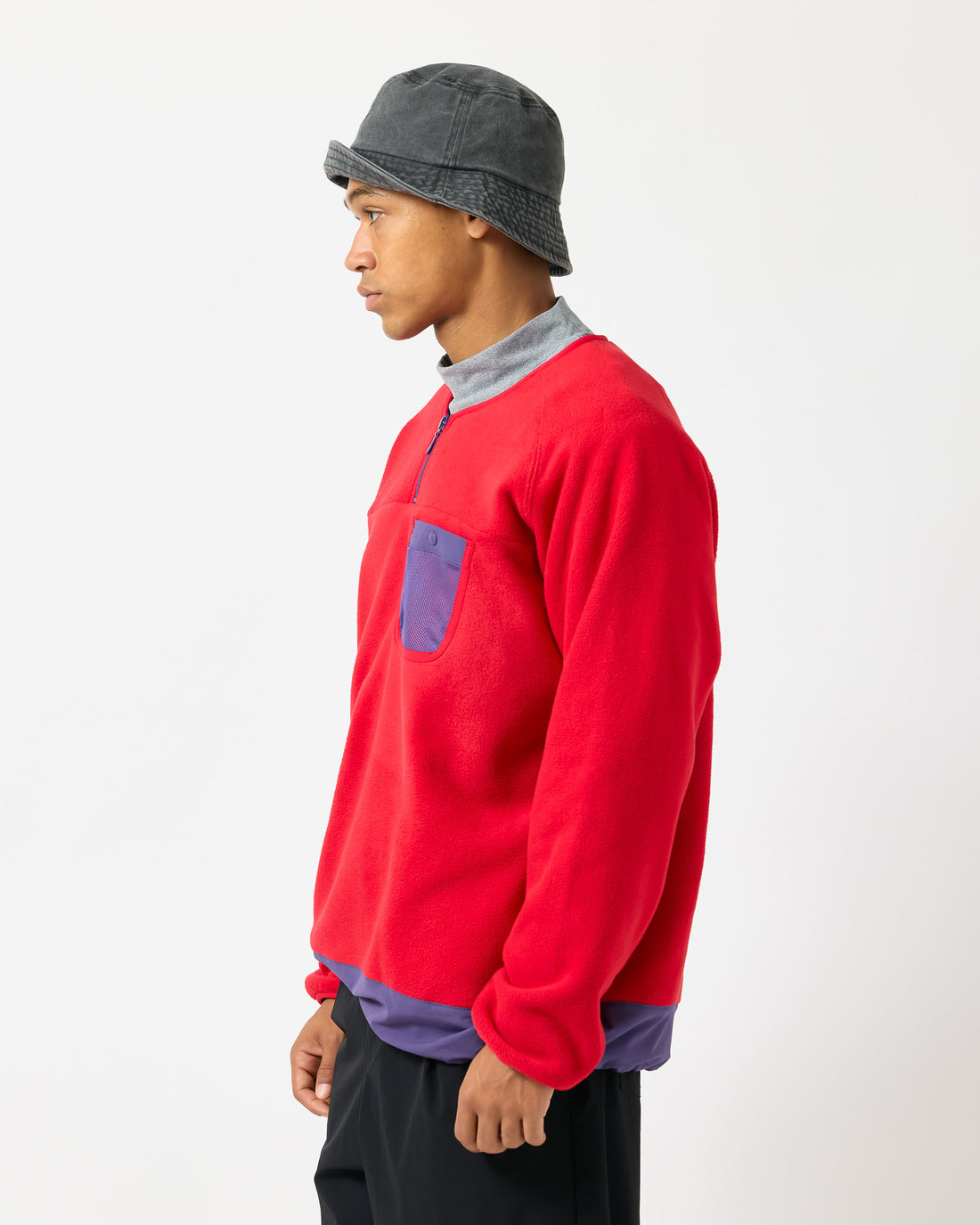 ［BOGEY LOUNGE］ マイクロフリースハーフZIP