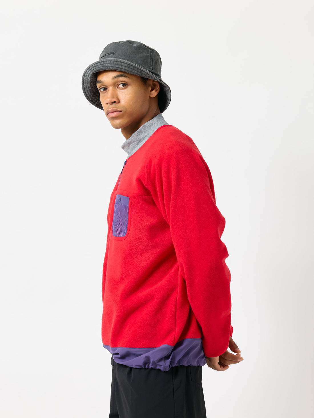 ［BOGEY LOUNGE］ マイクロフリースハーフZIP