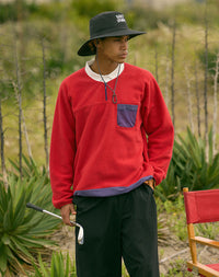 ［BOGEY LOUNGE］ マイクロフリースハーフZIP