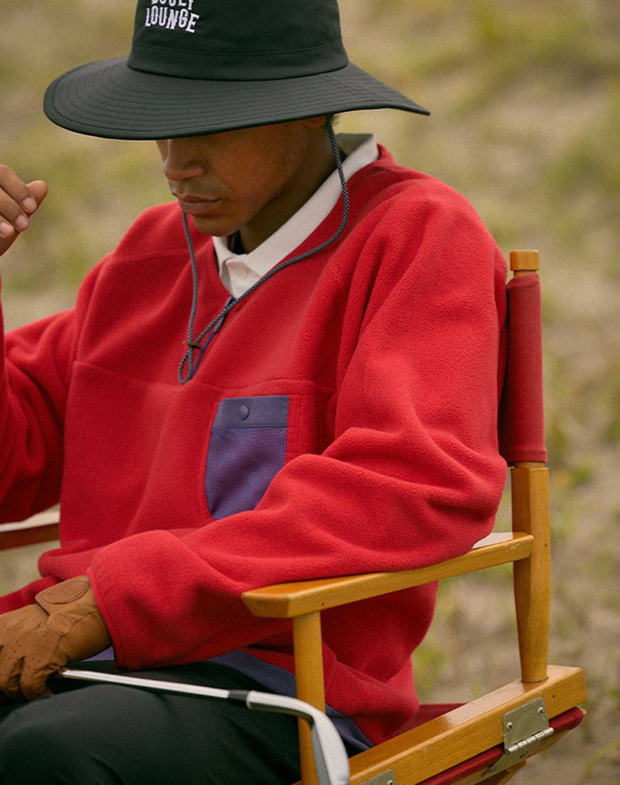 ［BOGEY LOUNGE］ マイクロフリースハーフZIP