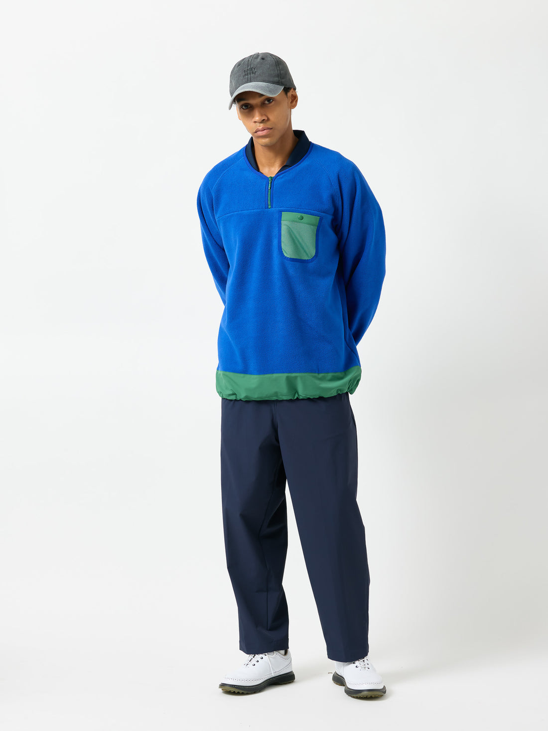 ［BOGEY LOUNGE］ マイクロフリースハーフZIP