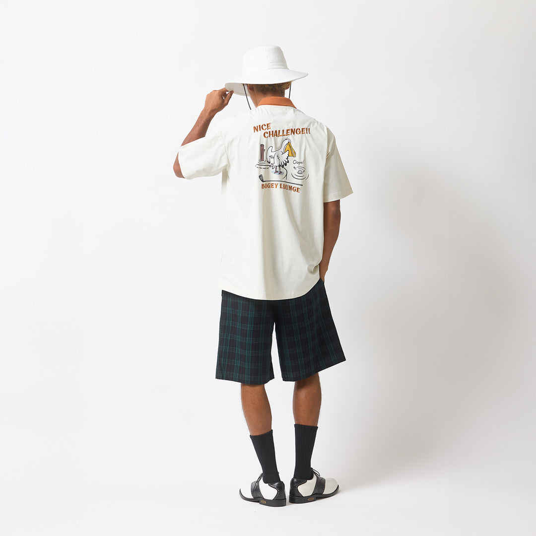 RIB COLLAR S/S SHIRT