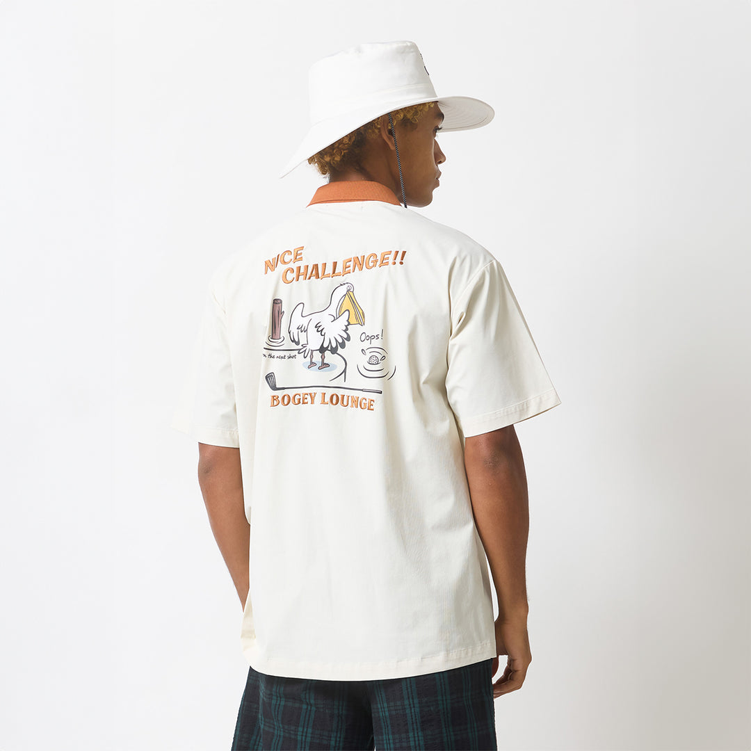 RIB COLLAR S/S SHIRT