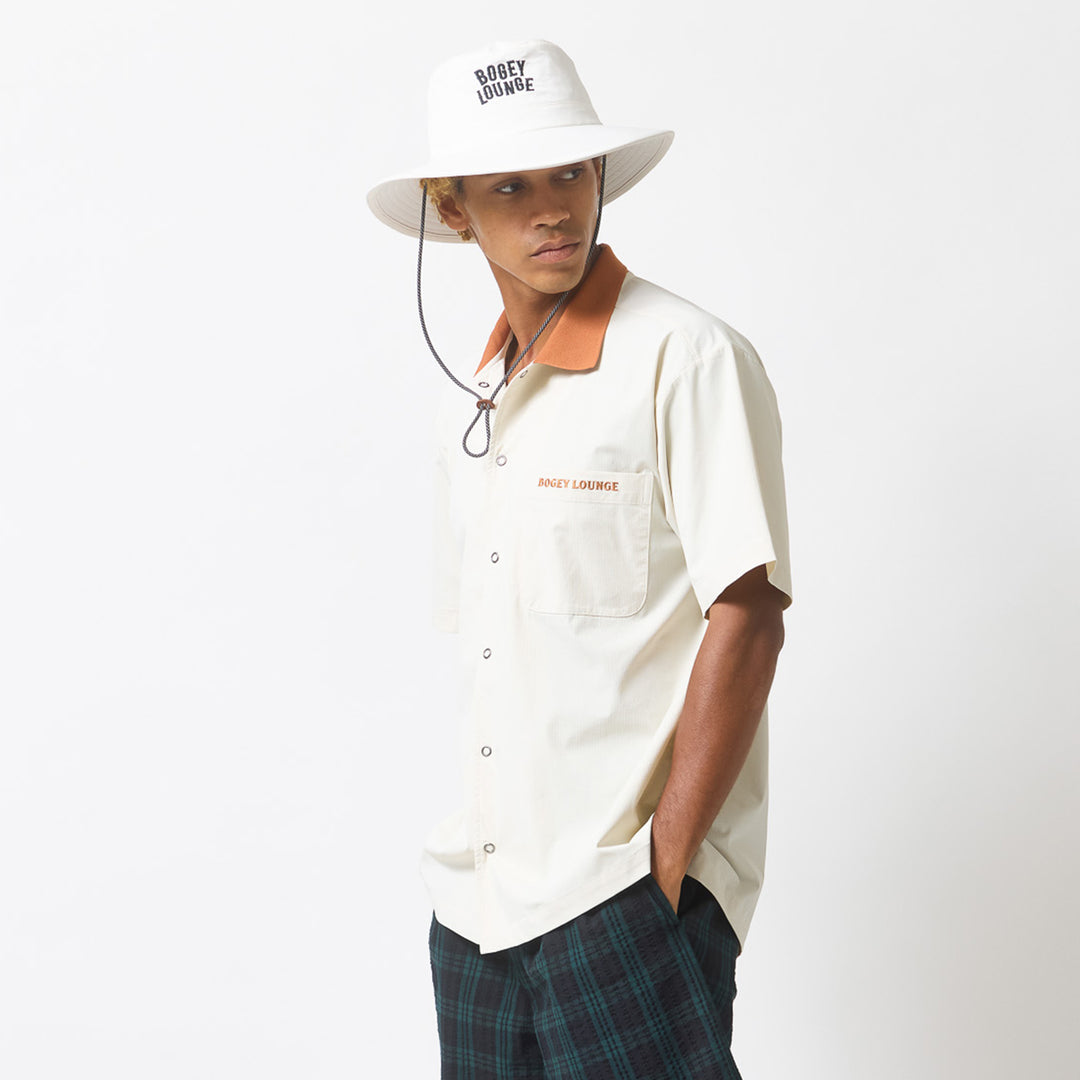 RIB COLLAR S/S SHIRT