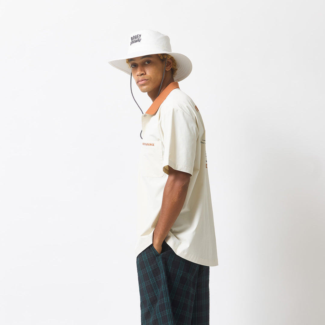 RIB COLLAR S/S SHIRT