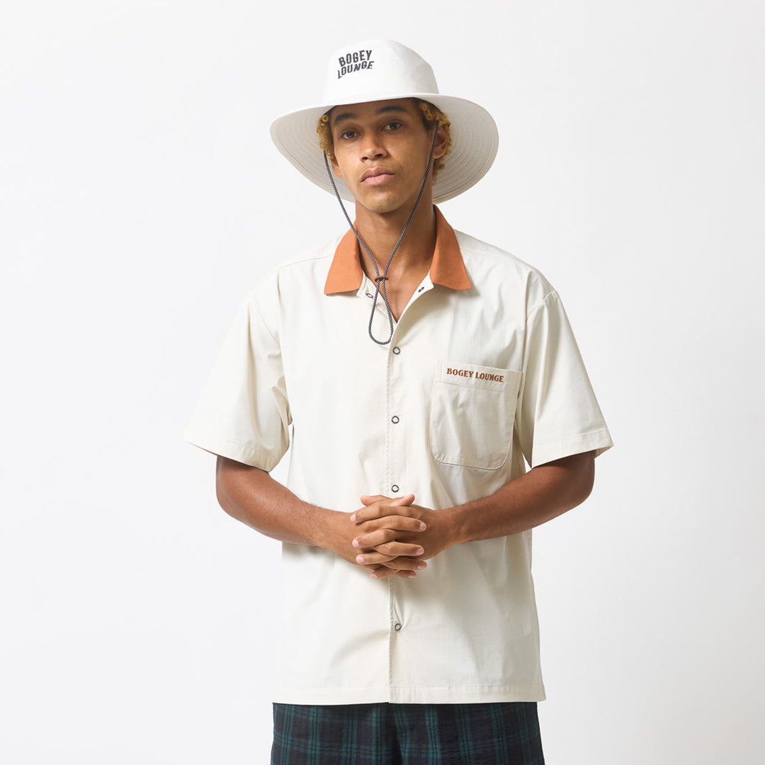 RIB COLLAR S/S SHIRT