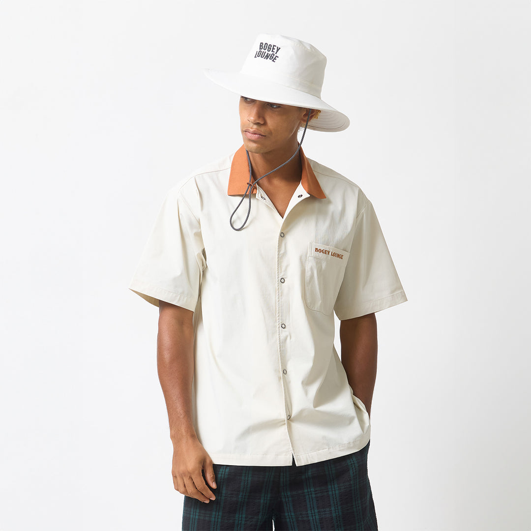 RIB COLLAR S/S SHIRT