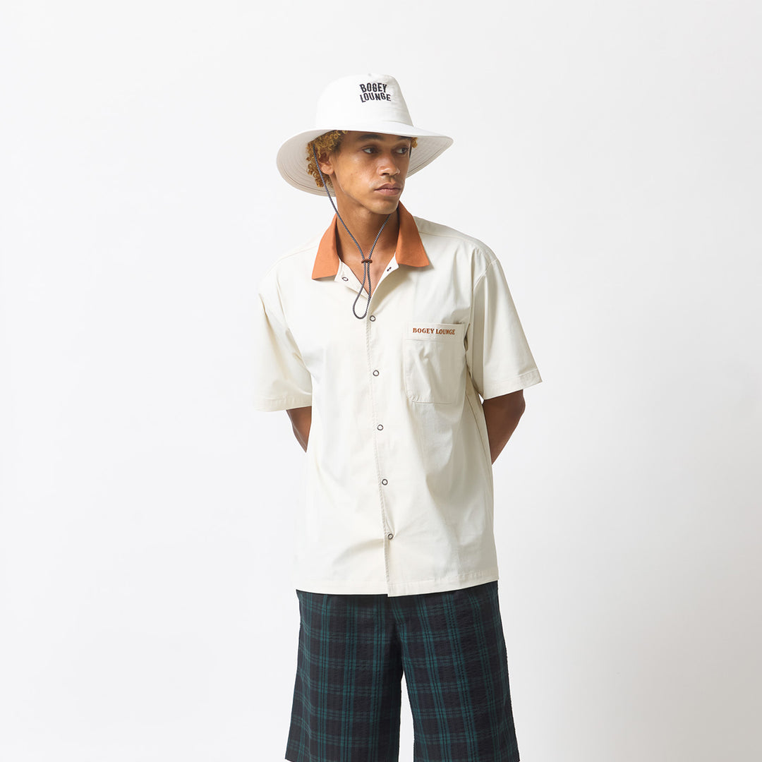 RIB COLLAR S/S SHIRT