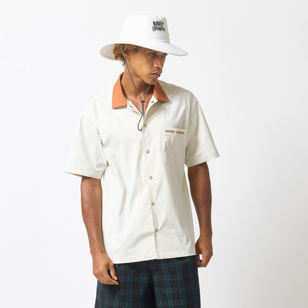 RIB COLLAR S/S SHIRT