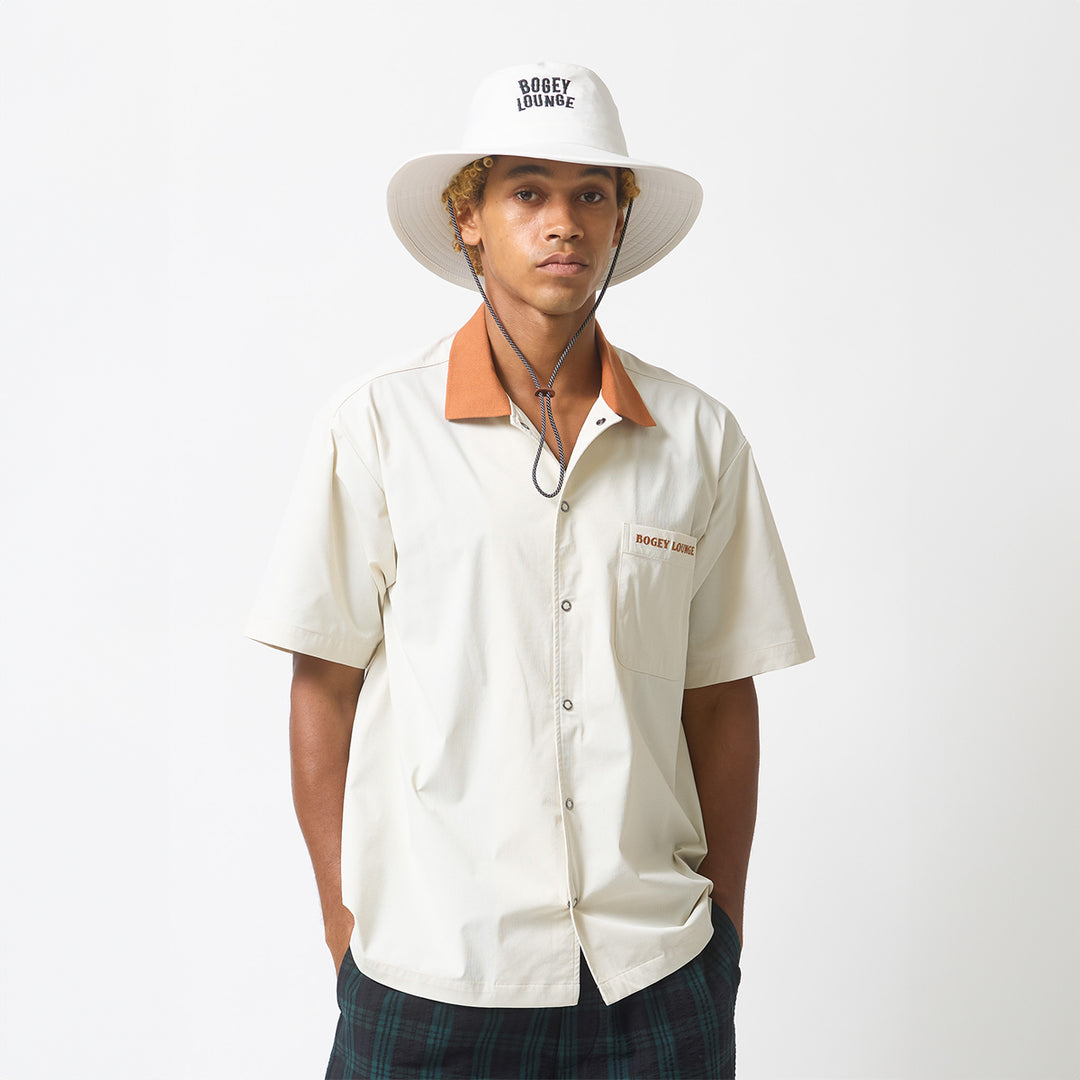 RIB COLLAR S/S SHIRT