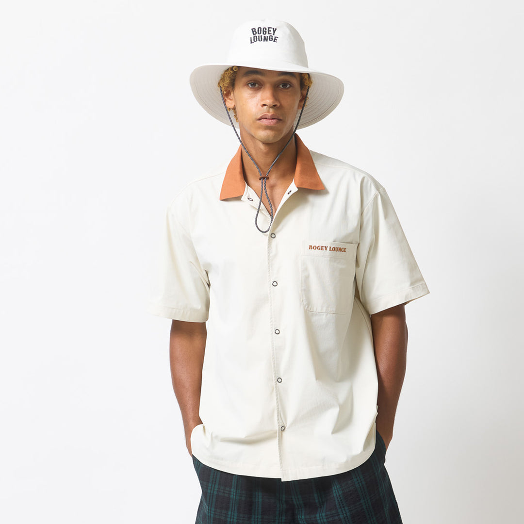 RIB COLLAR S/S SHIRT