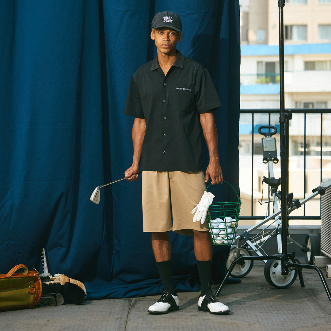 RIB COLLAR S/S SHIRT