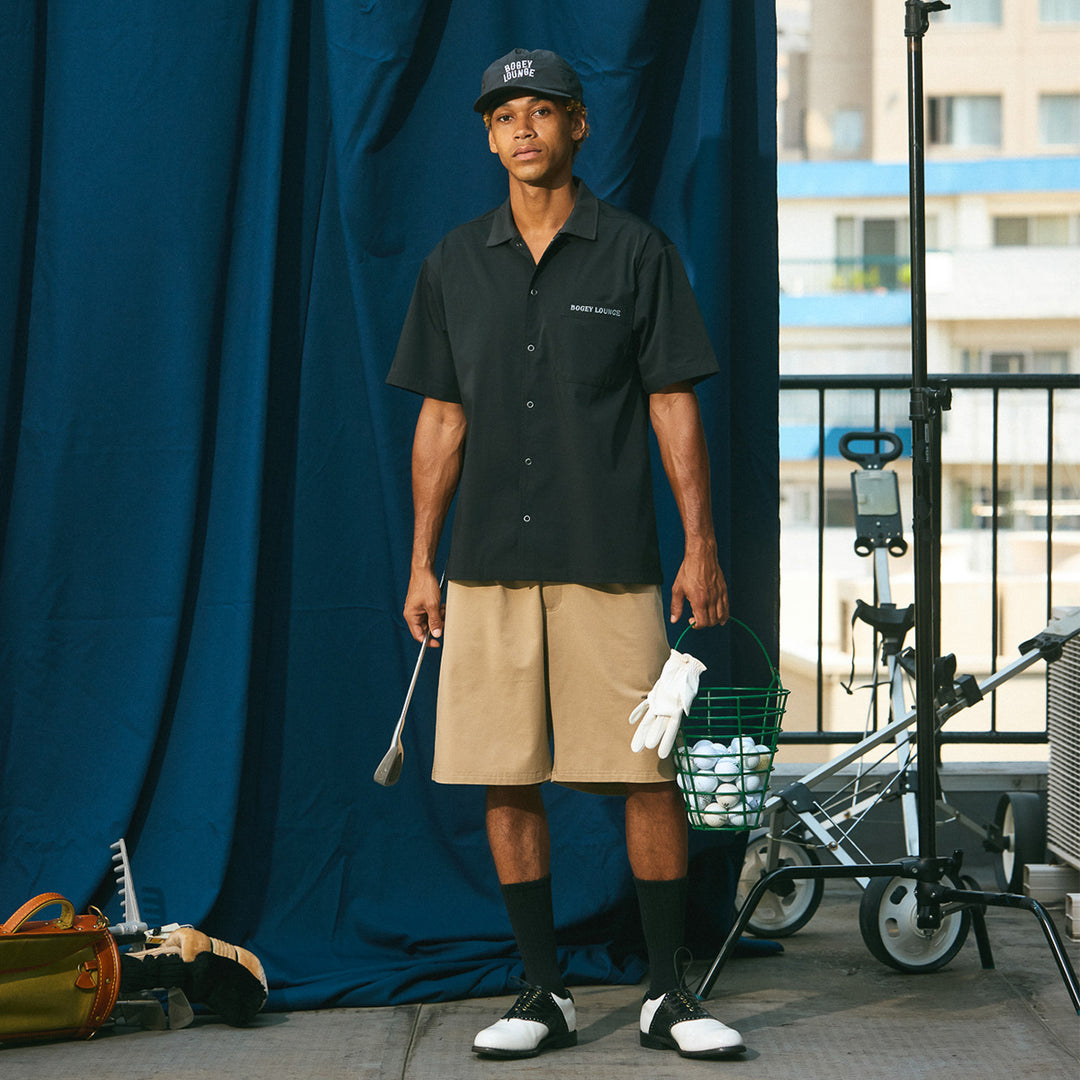 RIB COLLAR S/S SHIRT