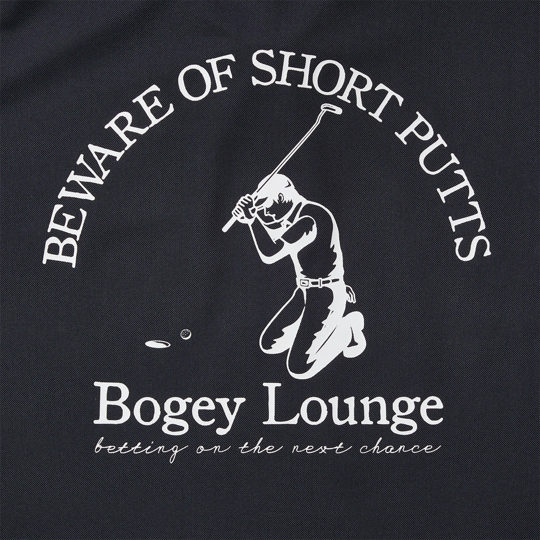 ［BOGEY LOUNGE］ナイロン鹿の子ポロシャツ