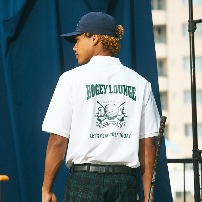 ［BOGEY LOUNGE］ナイロンメッシュポロシャツ