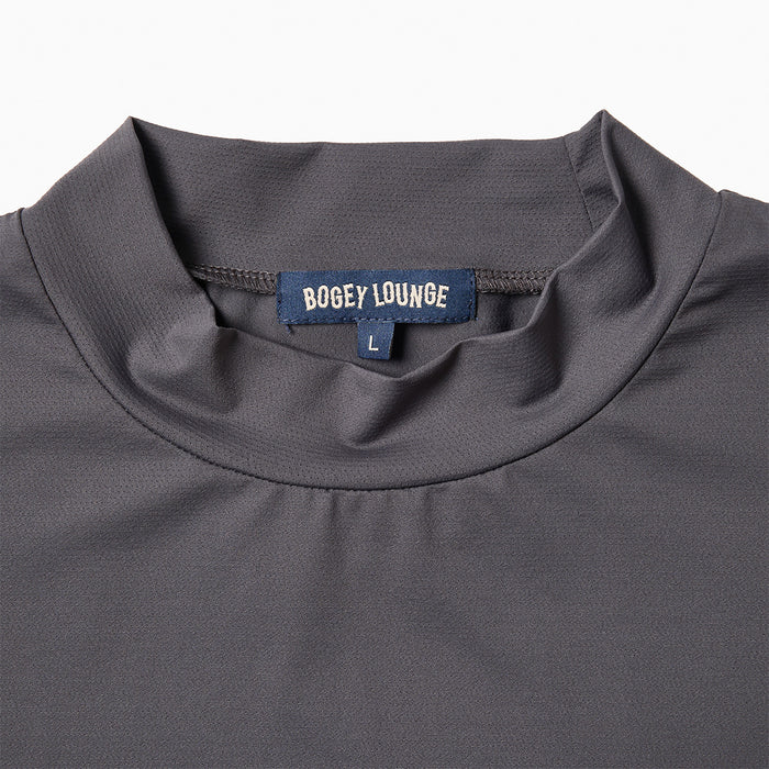 ［BOGEY LOUNGE］ナイロンメッシュモックネック半袖Tシャツ
