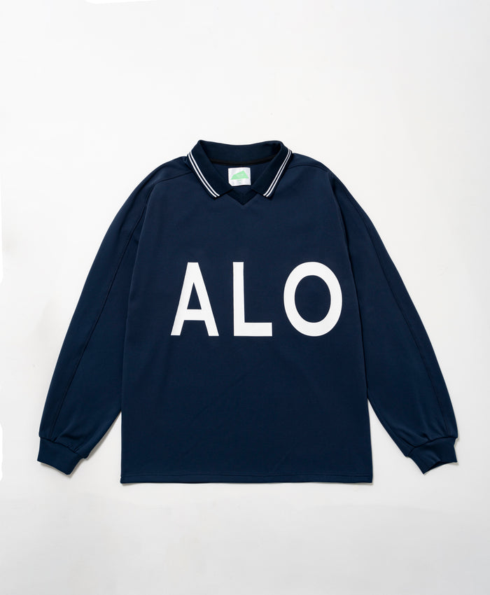 SVKA5018［サルベージパブリックコレパ］アラパイナVネックポロ L/S（Big ALOHA）