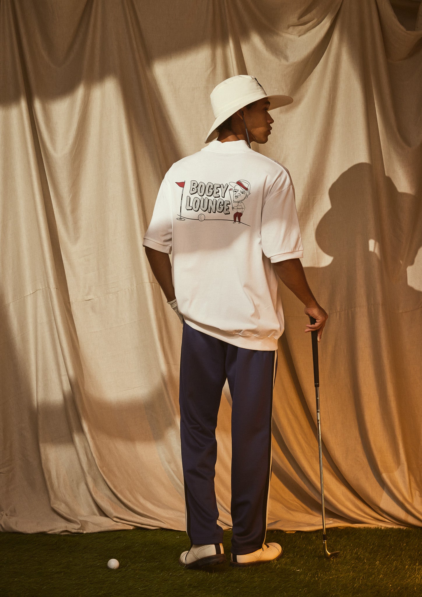 BOGEY LOUNGE］コットンモックネックTシャツ – FUNQTEN