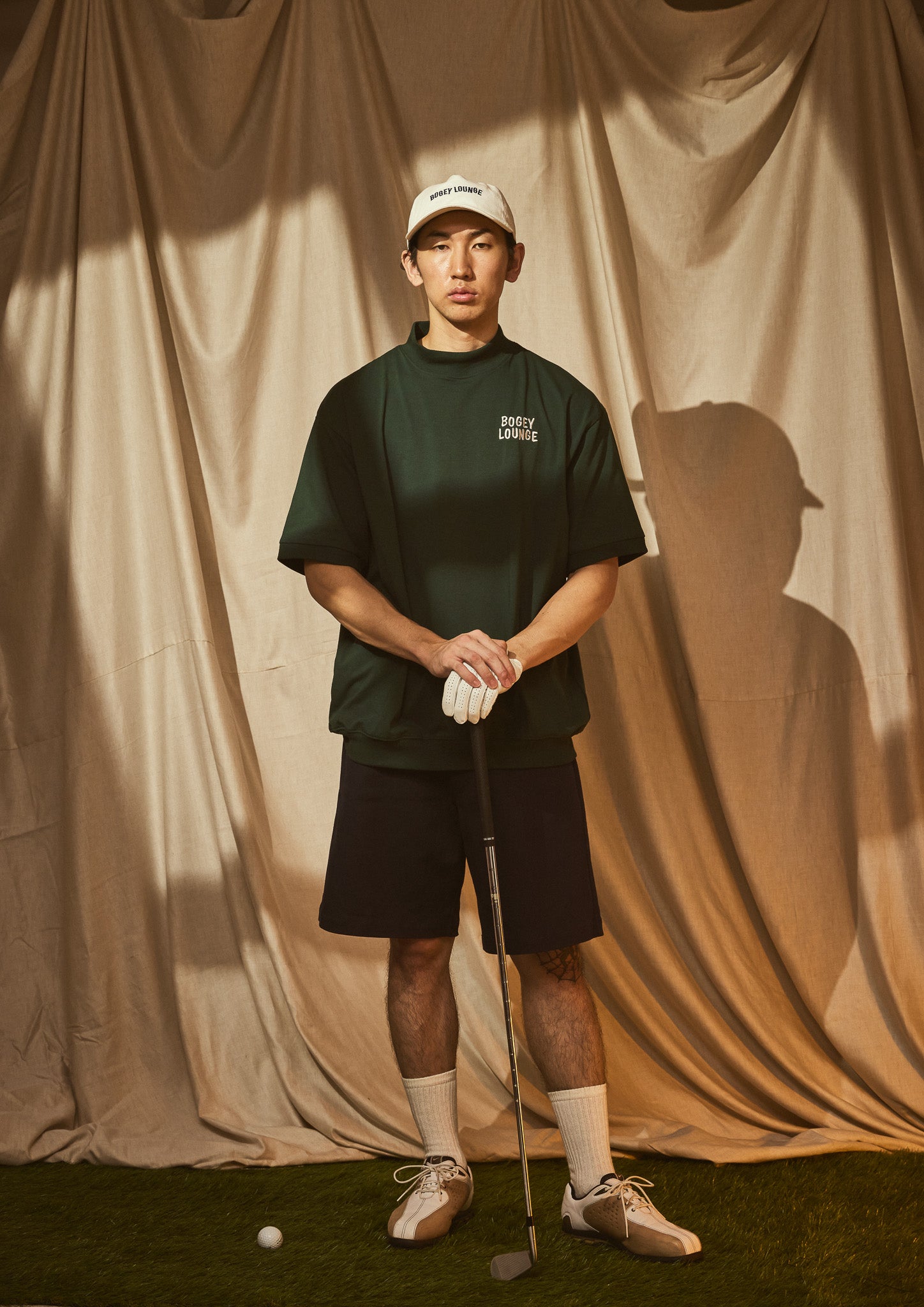 BOGEY LOUNGE］コットンモックネックTシャツ – FUNQTEN