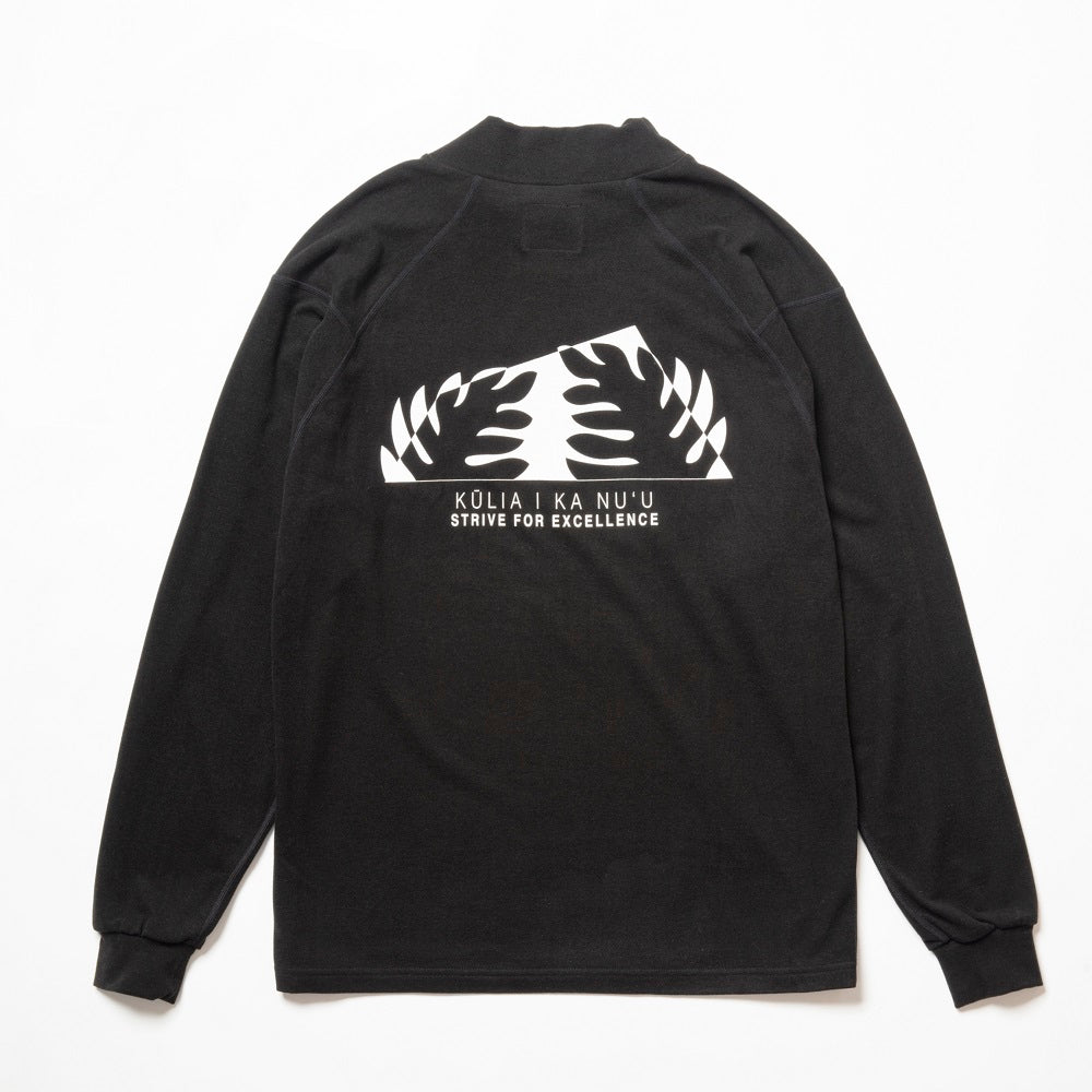 ［サルベージパブリックコレパ］ホヌ モックネック ロングスリーブ (ALOHA monogram EMB)