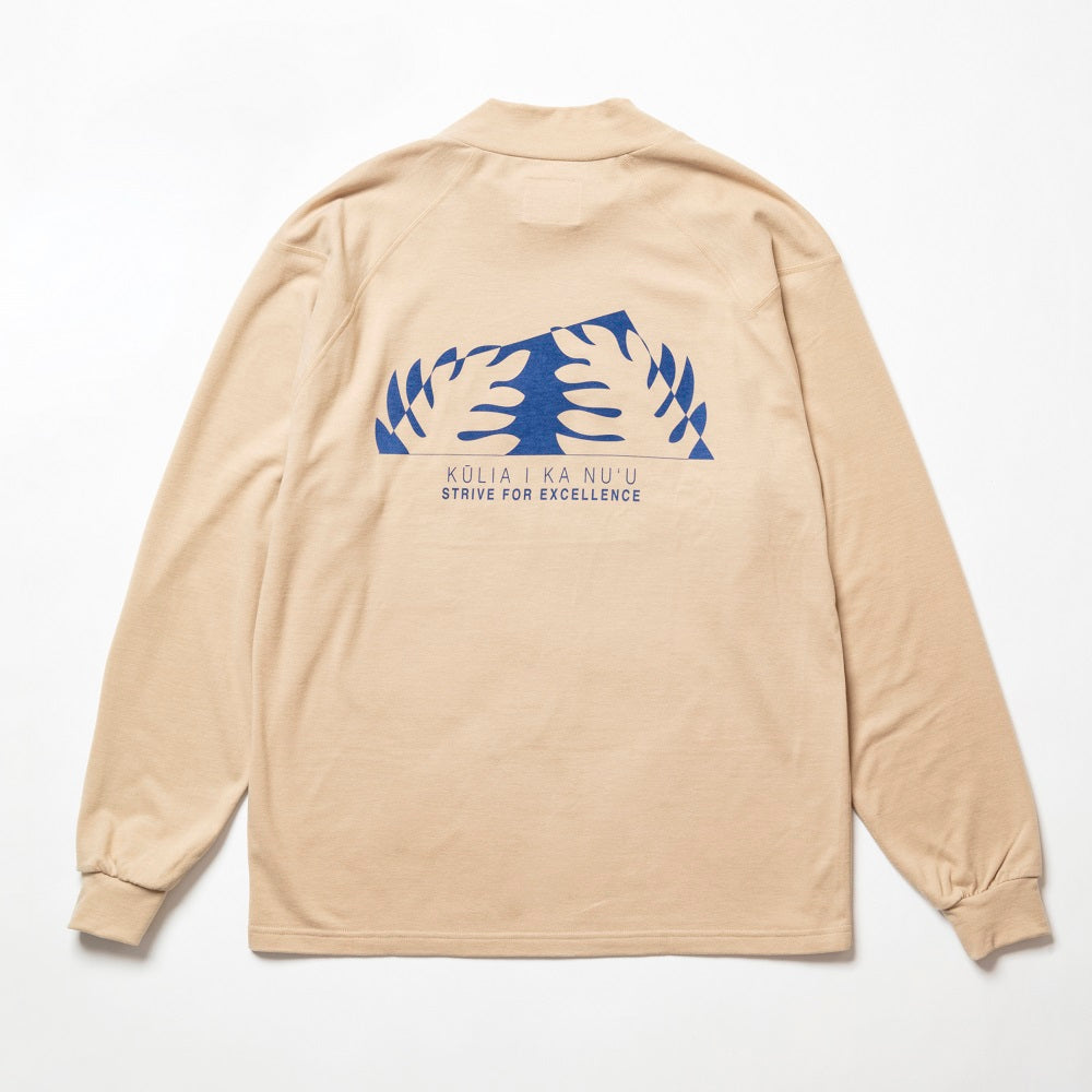 ［サルベージパブリックコレパ］ホヌ モックネック ロングスリーブ (ALOHA monogram EMB)