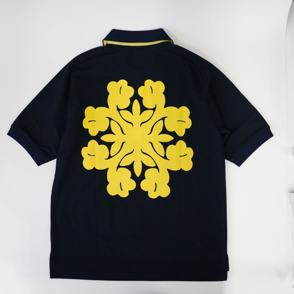 ［サルベージパブリックコレパ］マラマ リサイクルピケ ポロ 半袖（DH rubber patch/Hibiscus)
