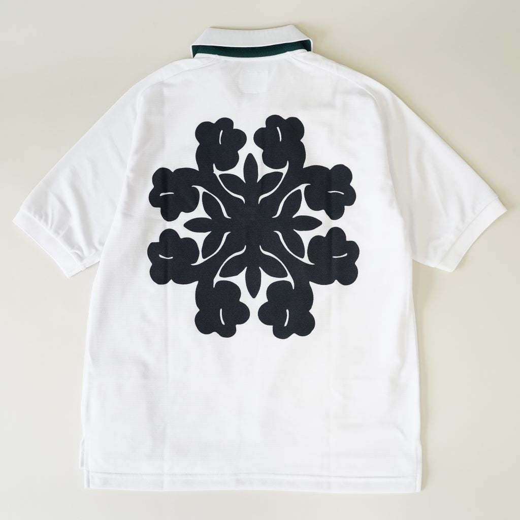 ［サルベージパブリックコレパ］マラマ リサイクルピケ ポロ 半袖（DH rubber patch/Hibiscus)