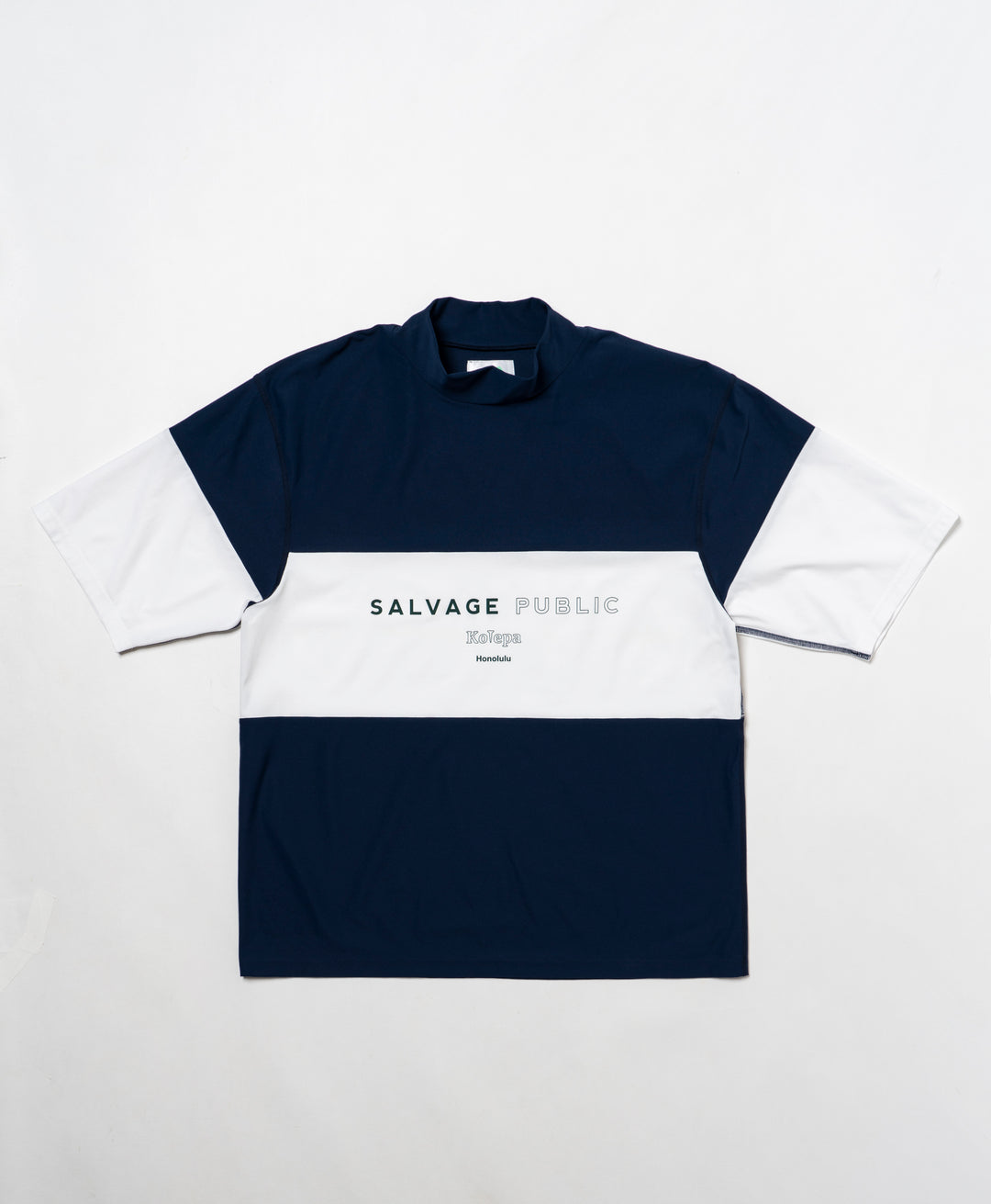 SVKS5027［サルベージパブリックコレパ］SURF ボーダーモックネック S/S