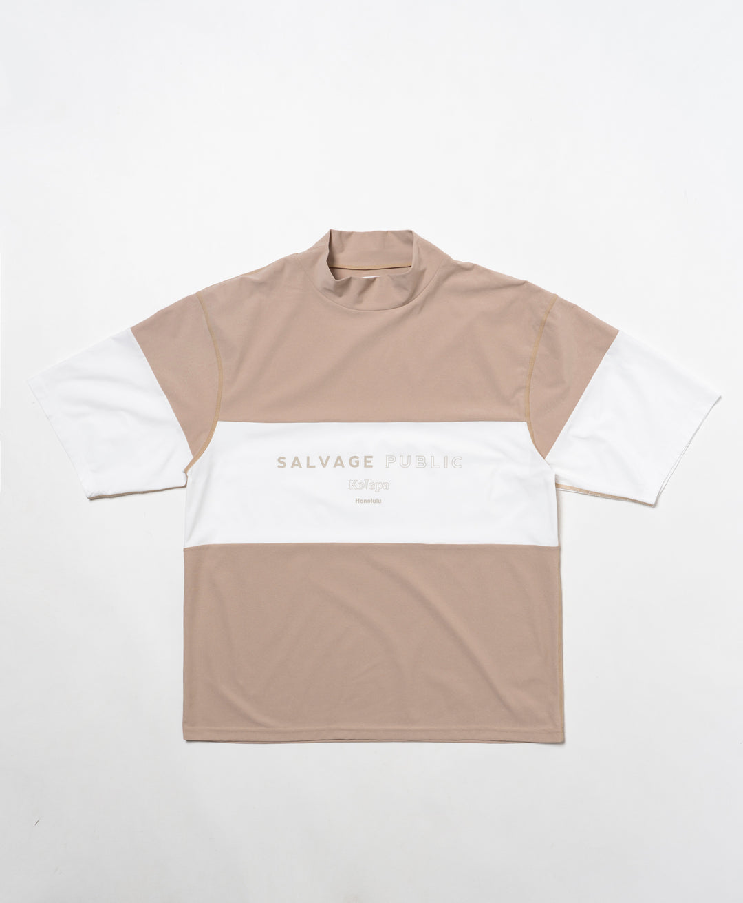 SVKS5027［サルベージパブリックコレパ］SURF ボーダーモックネック S/S