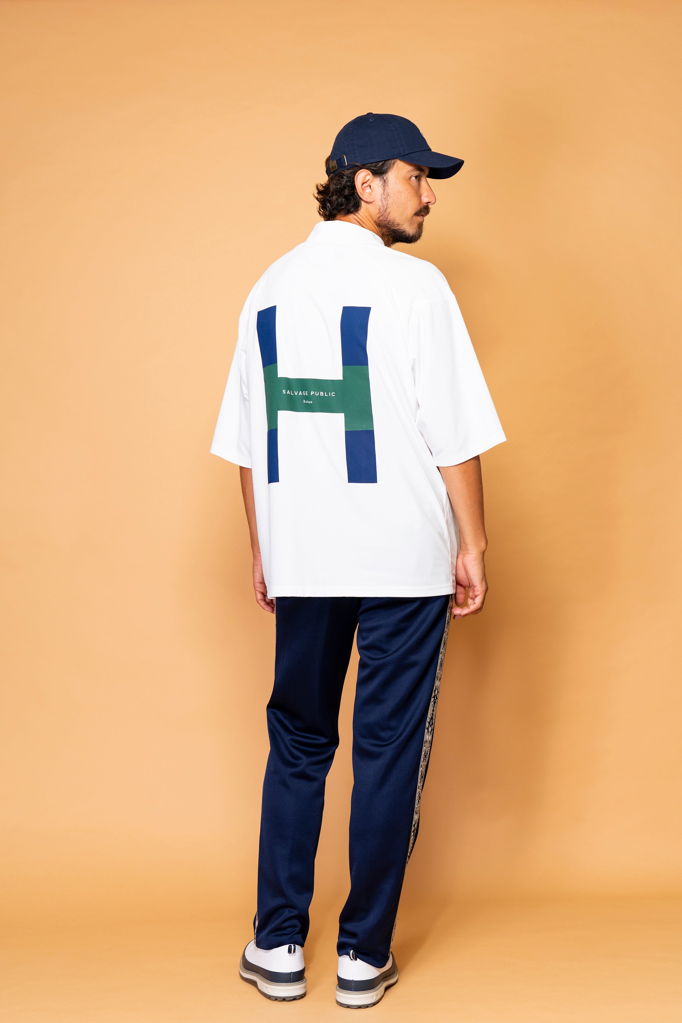 サルベージパブリックコレパ　SURF ボーダーモックネック カジュアルゴルフドットコムby PALM SPRINGSにSSALVAGE PUBLIC