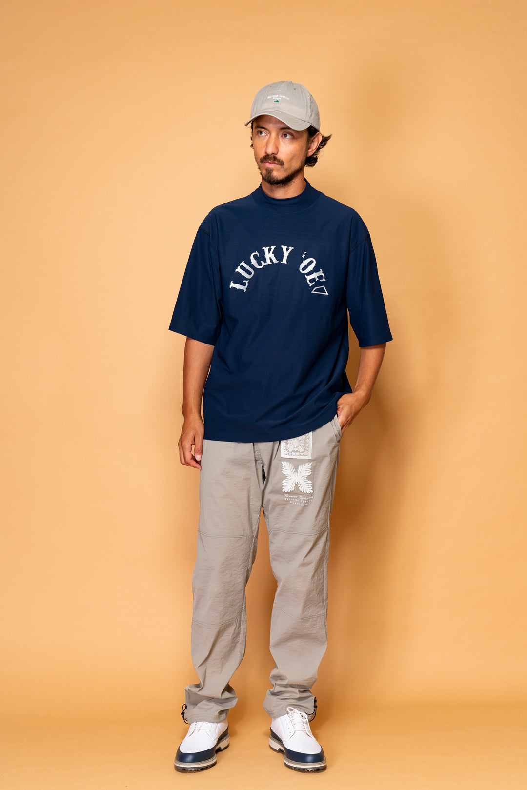 SVKS5028［サルベージパブリックコレパ］SURF モックネック S/S (LUCKY ’OE)