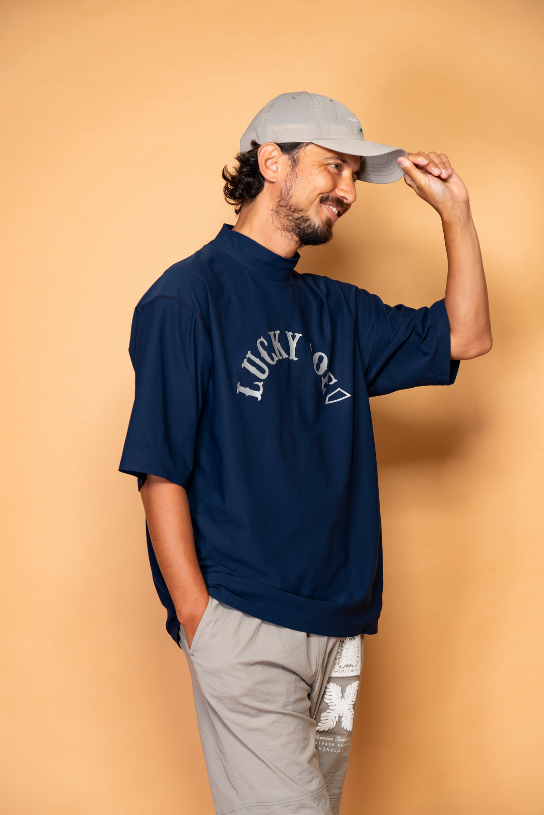 SVKS5028［サルベージパブリックコレパ］SURF モックネック S/S (LUCKY ’OE)
