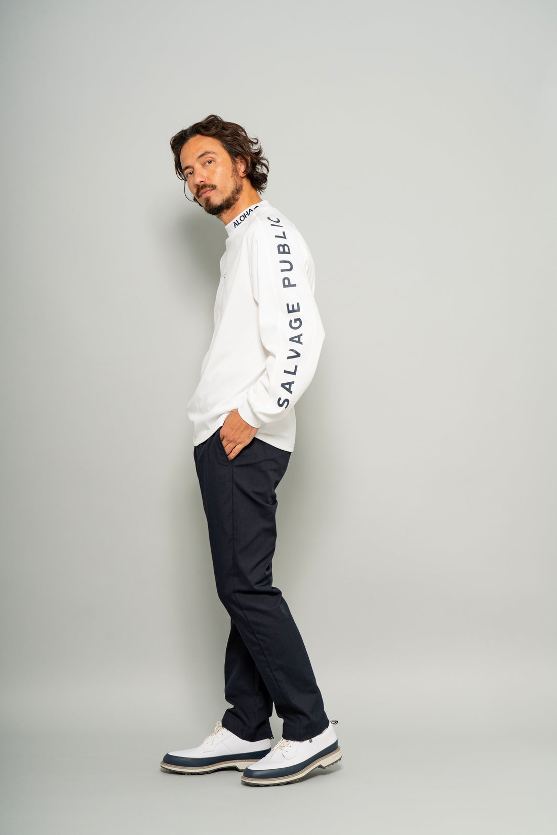 SVKA5017［サルベージパブリックコレパ］アラパイナモックネック L/S（CAMPBELL AVE）