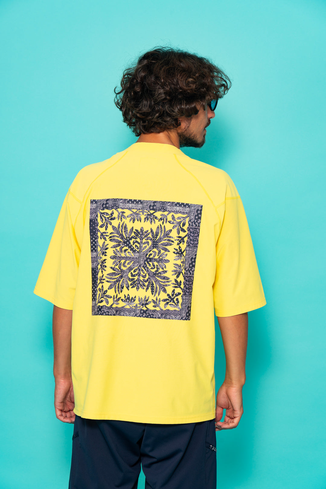 SURF MOCKNECK S/S(TI LEAF PAISLEY)