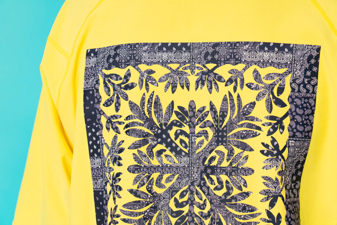 SURF MOCKNECK S/S(TI LEAF PAISLEY)