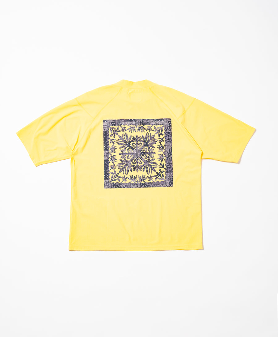 SVKS6023［サルベージパブリックコレパ］サーフモックネック S/S(TI LEAF Paisley)