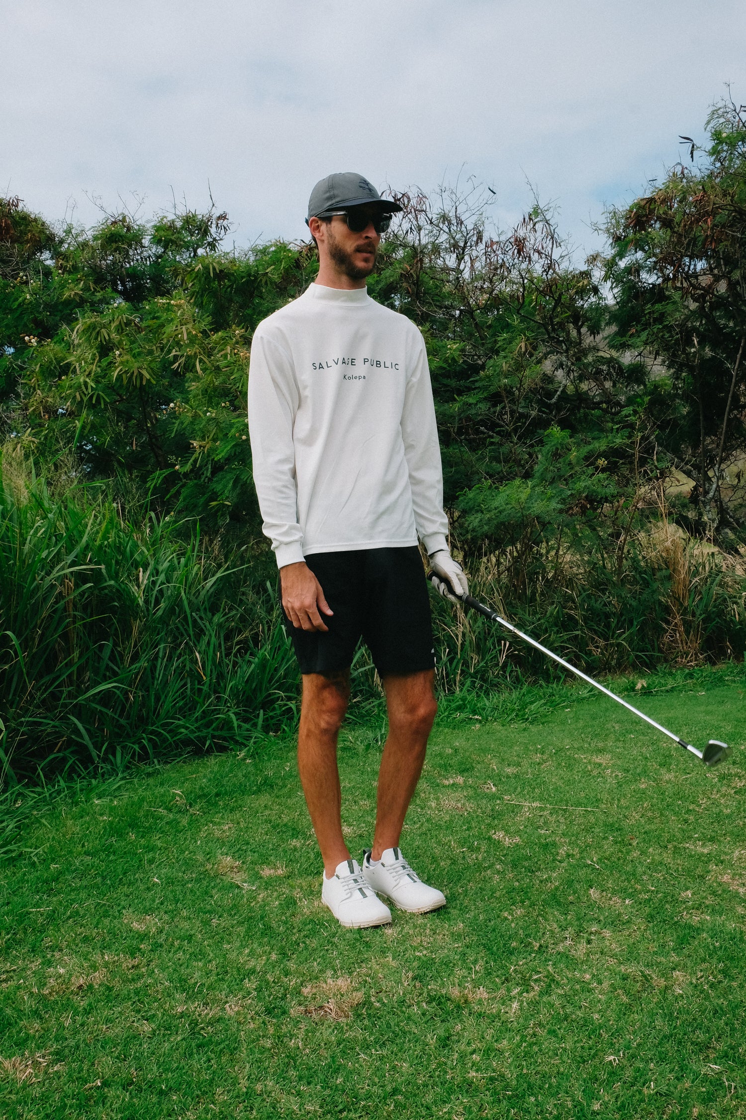 ［サルベージパブリックコレパ］ケハウパアイスパックモックネックL/S（Golfing）