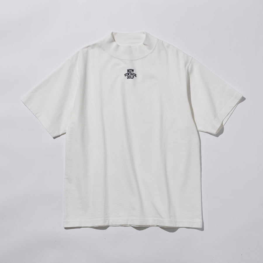 ［NEW VINTAGE GOLF］エンブロイダリーロゴモックネックTシャツ