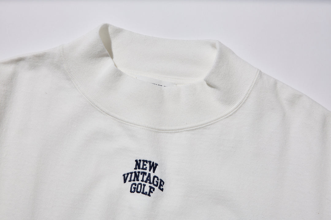 ［NEW VINTAGE GOLF］エンブロイダリーロゴモックネックTシャツ