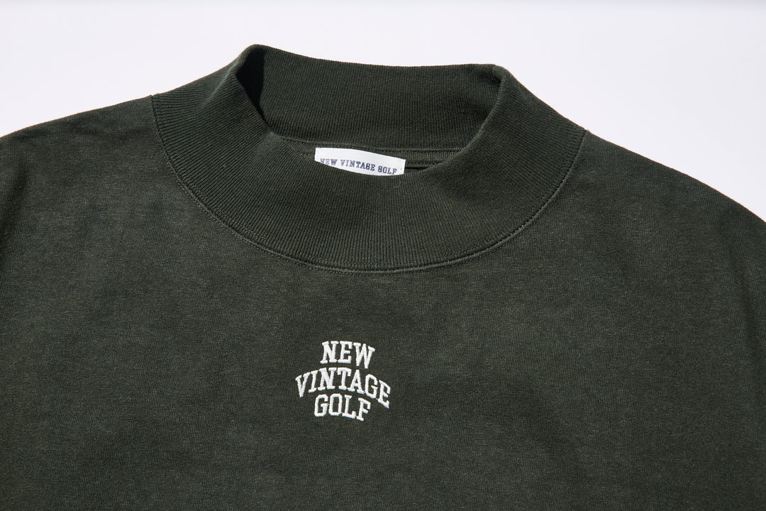 ［NEW VINTAGE GOLF］エンブロイダリーロゴモックネックTシャツ