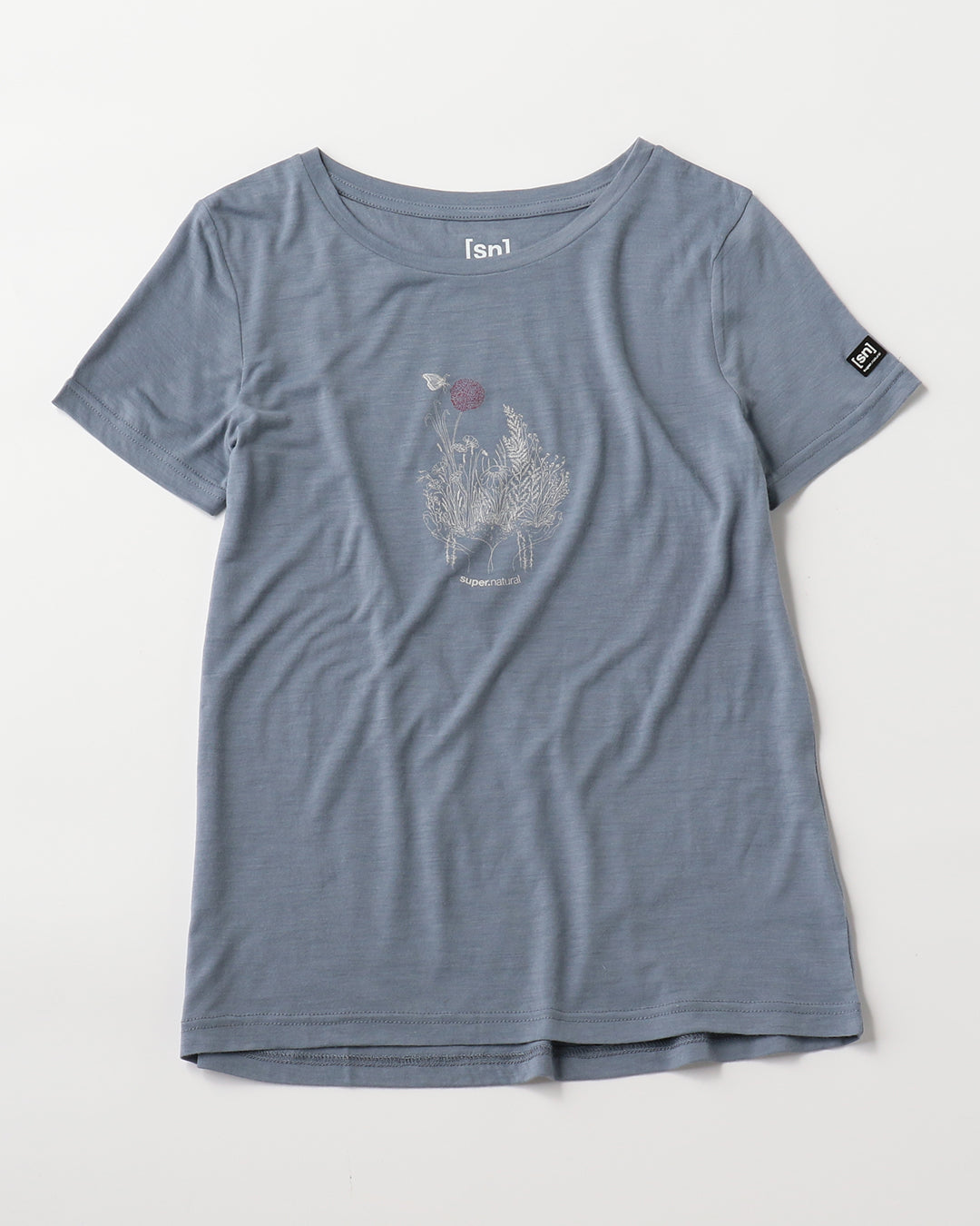 ［sn.super natural］W フラワーハンドTシャツ