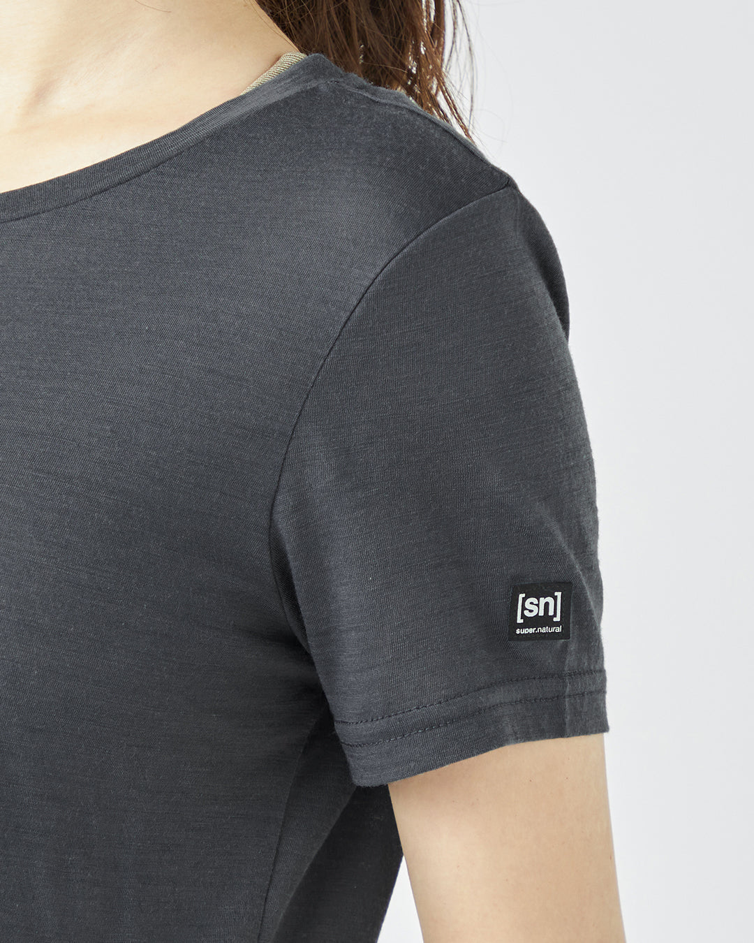 ［sn.super natural］W ロックフラワーTシャツ