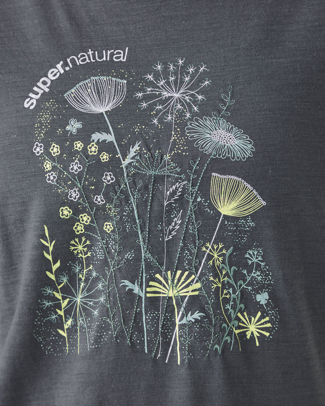 ［sn.super natural］W ロックフラワーTシャツ