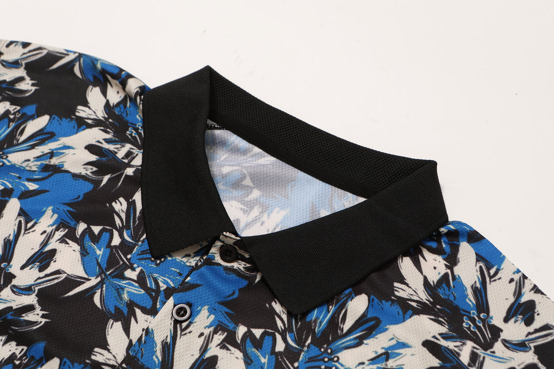 ［サルベージパブリックコレパ］メッシュポロ半袖(HIBISCUS CAMO)