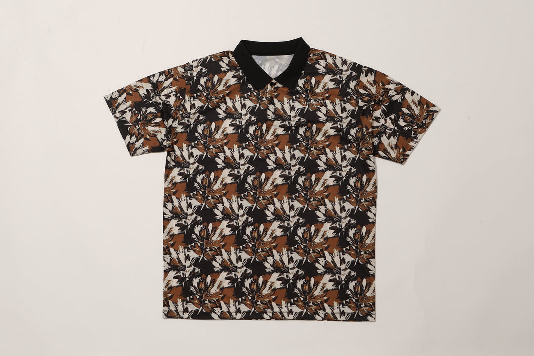 ［サルベージパブリックコレパ］メッシュポロ半袖(HIBISCUS CAMO)