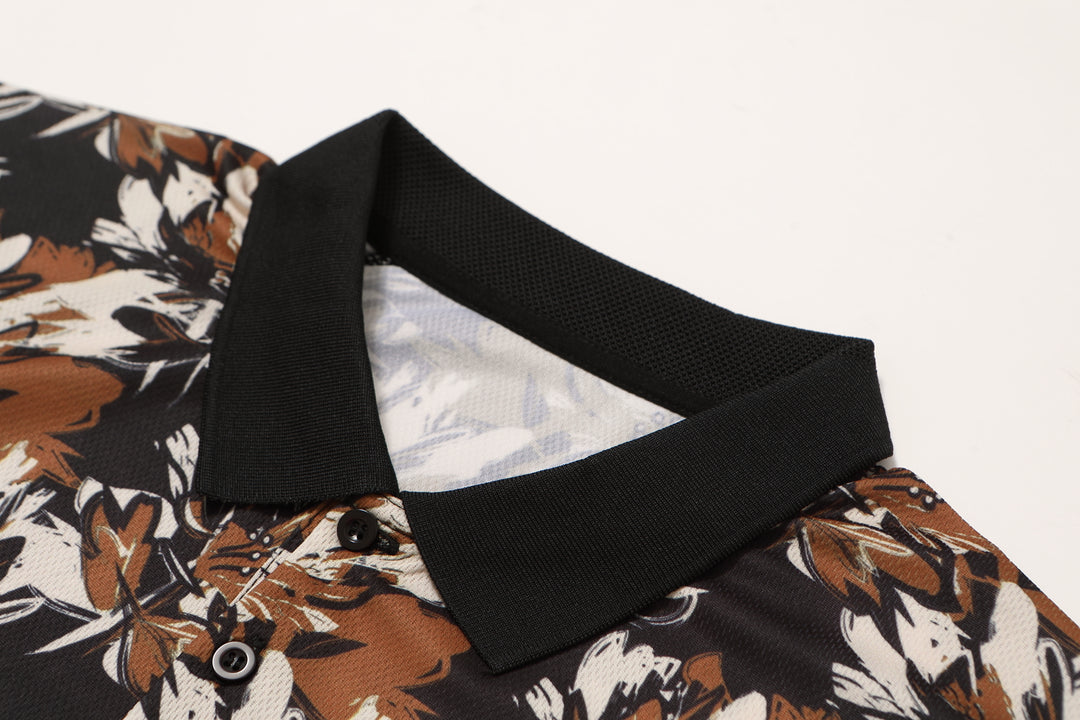［サルベージパブリックコレパ］メッシュポロ半袖(HIBISCUS CAMO)