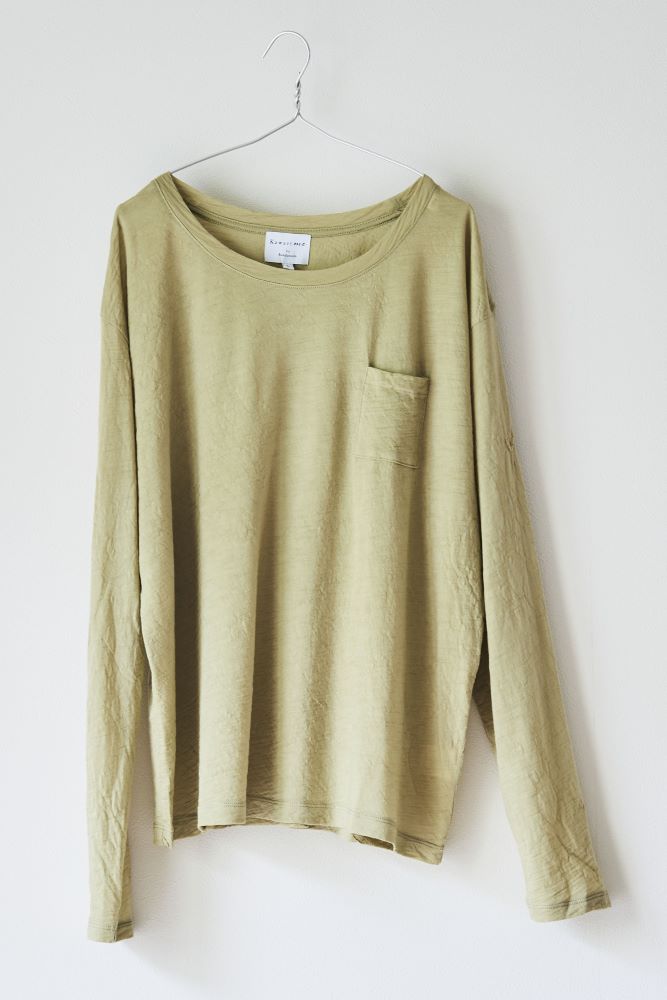 ［かわり芽］季節のかわり芽 長袖ウールTシャツ