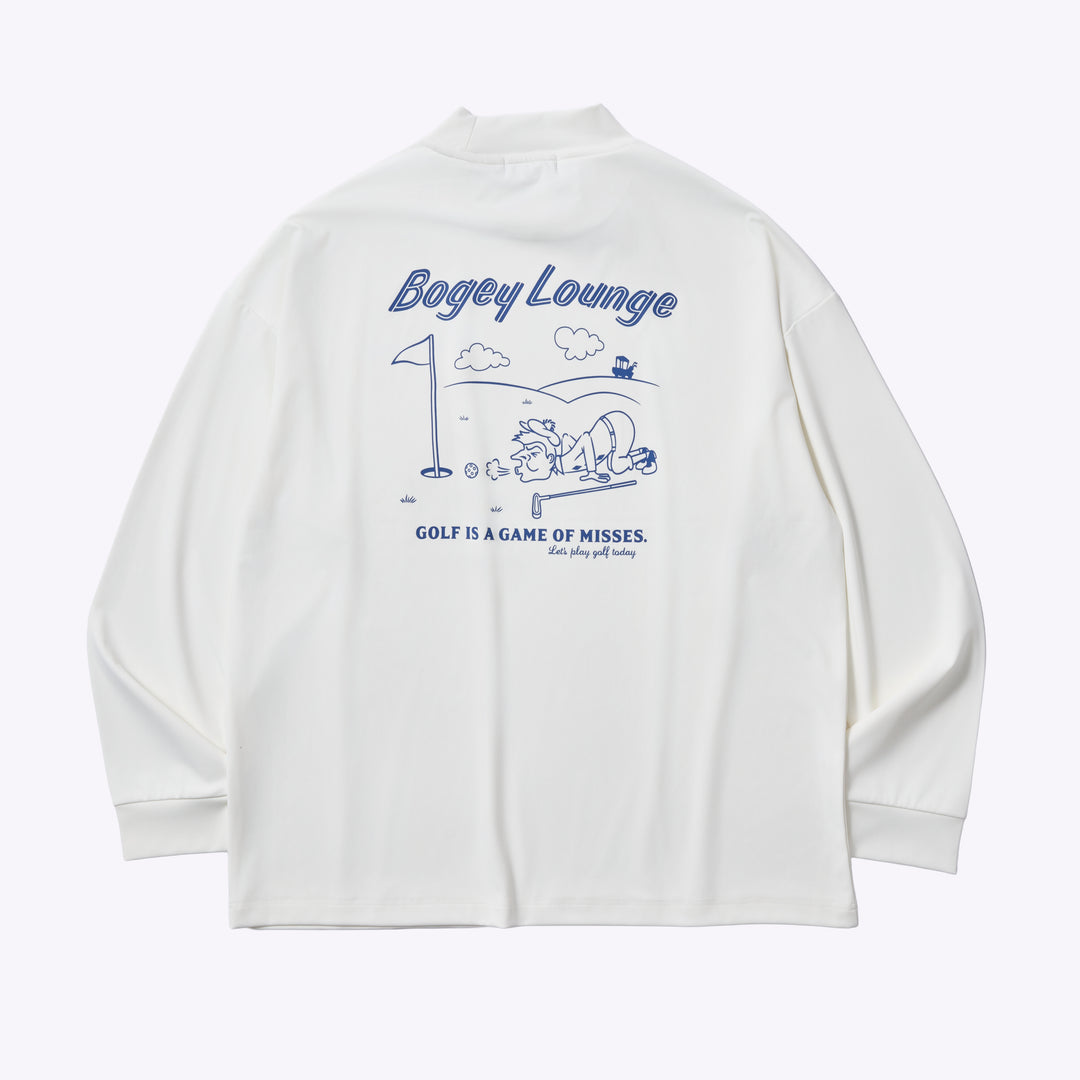 ［BOGEY LOUNGE］モックネック長袖トップス
