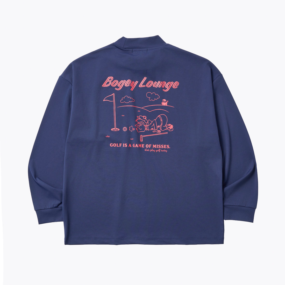 ［BOGEY LOUNGE］モックネック長袖トップス